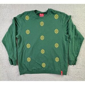 Chick-fil-A Waffle Fry Embroidered Sweatshirt Green Mens Size 3XL Christmas